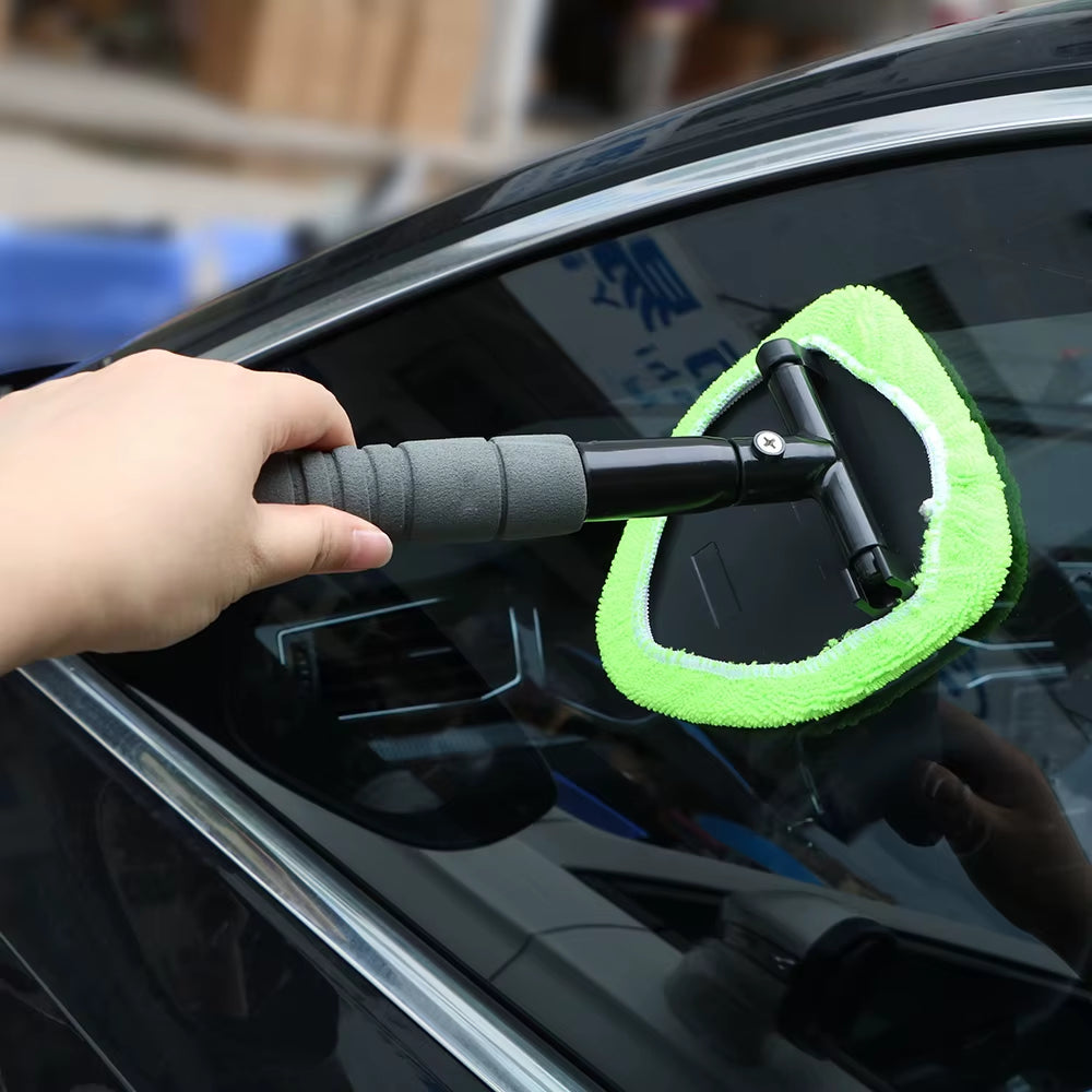 Streak-Free Car Window Cleaner - Mist Wiper & Microfibre Glass Scraper