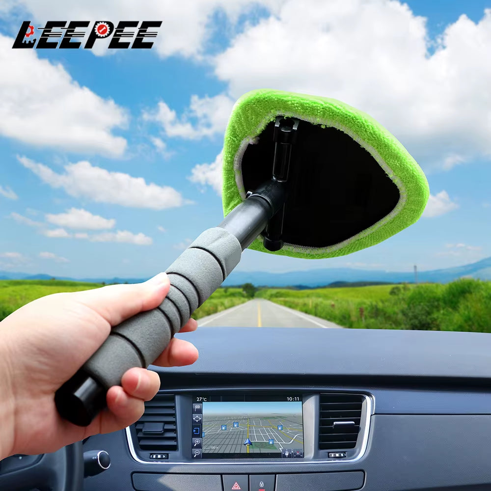 Streak-Free Car Window Cleaner - Mist Wiper & Microfibre Glass Scraper